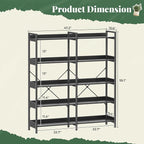 Huuger 5 Tier Bookshelf, Display Bookshelf - Image 2