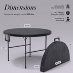 Our Modern Space 3.5 Feet Circular Round Foldable Table - Image 2