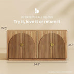 BELLEZE Set of 2 Fluted Buffet Cabinet - Image 2