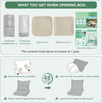 Summsun Patio Chair Cushions 19 x 19 Inch, Faux Linen Outdoor Furniture Cushions - Image 8