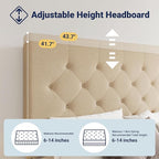 Allewie Upholstered Full Size Platform Bed Frame - Image 4