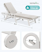 SERWALL Outdoor Chaise Lounge Cushions Set of 2 - Image 3