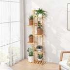 Laiensia Bamboo Plant Stand Rack 6 Tier, Indoor&Outdoor Planter Display Shelves - Image 2