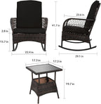 LEVELEVE Patio Furniture Set Outdoor Rattan Chair Wicker Sofa Garden - Image 4