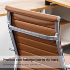 Home Office Chair Ribbed, Modern Leather Conference Waiting Room Chairs - Image 7
