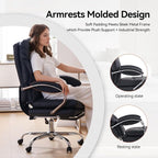 LEAGOO Office Chair with Foot Rest, Swivel Computer Desk Chair PU Leather - Image 7