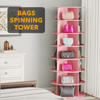 SpaceAid 7 Tier Rotating Shoe Rack Tower, Spinning Shoe Display Lazy Susan - Image 5