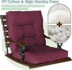 Outdoor Chair Cushions Set of 2, High Back Soft Seat Pad - Image 4