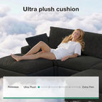 Novilla 104.3" Modular Cloud Couch, Modern Sectional Sofa - Image 4