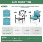 Summsun Faux Linen Outdoor Chair Cushions, Water Resistant Backrest and Deep - Image 7