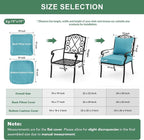 Summsun Faux Linen Outdoor Chair Cushions, Water Resistant Backrest and Deep - Image 8