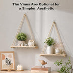 RICHER HOUSE Macrame Floating Shelves - Image 5