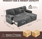 VINGLI Convertible Sofa Bed Couches - Image 2