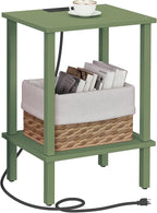 TUTOTAK End Table with Charging Station, Small Side Table with Outlets by ChoosetutotakFurnitureBuildYourCozyHome