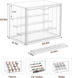 4 Pack Display Case for Collectibles 4 Layer Updated Adjustable Acrylic Display - Image 4
