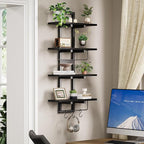 Creso hom Floating Shelves, Hanging Bathroom Shelves 2-Tier, Wall Mounted - Image 3