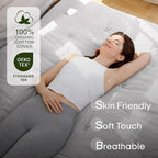 ZonLi Japanese Floor Futon Mattress Queen Size 80"x 60", 100% Cotton Cover - Image 2