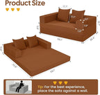 COMAX Futon Sofa Bed, 4‑in‑1 Convertible Sofa Bed, Folding Boneless Couches - Image 2