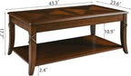 Mid-Century Modern Living Room Coffee Table Set, 2-Piece Solid Wood Living Room - Image 2
