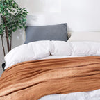 BOURINA Almond Throw Blanket 50x60 Inches Throw Textured Solid Soft Sofa Couch - Image 6