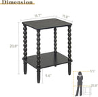 Fultyle Black Side Table, Small End Table - Image 3
