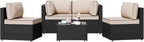 Patio Furniture Sets, 5 Piece Outdoor Sectional Sofas, Wicker Rattan Outdoor by Shintenchi%7CFurnitureMadeforRealLife