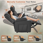 Home Theater Seating Loveseat Recliner Sofa, Wall-Hugger Reclining Couch - Image 7