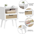 Lerliuo Rattan Nightstand, Bedside Table - Image 8