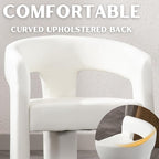 RIVOVA Modern Barrel Dining Chairs Set of 2, PU Leather Upholstered Accent Side - Image 4
