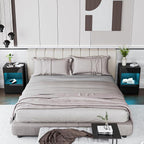 HOMMPA Set of 2 Open Shelf LED Nightstands - Image 6