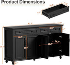 Scurrty Sideboard Buffet Cabinet, Vintage Coffee Bar Cabinets - Image 2
