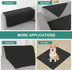 Foxdecor Couch Arm Covers Sofa Armrest Covers, Arm Chair Covers Set of 2 - Image 4