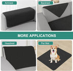 Foxdecor Couch Arm Covers Sofa Armrest Covers, Arm Chair Covers Set of 2 - Image 4