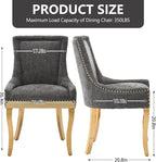 Upholstered Dining Chairs Set of 6, Modern Fabric Side Chairs - Image 3