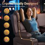 3-Seater Loveseat Recliner Sofa, RV Wall Hugger Home Theater Seating Reclining - Image 5