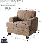 Rexulqo Oversized Accent Chair Set of 2, Large Armchair - Image 7