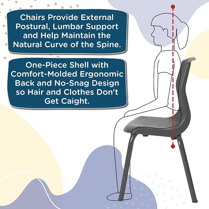 Children’s Factory MyPosture Plus 8" Chair, Tan - Image 7
