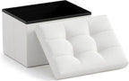 Ornavo Home Small Storage Ottoman Foldable Collapsible Rectangle Linen Ottoman by OrnavoHome