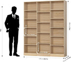 FACBOTALL Triple Wide Bookshelf, 6 Tier Large Bookshelf, Bookcase - Image 3
