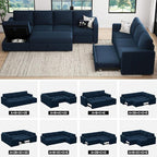 Belffin Modular Sectional Sleeper Sofa Bed - Image 7