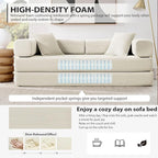 4-in-1 Folding Convertible Sofa Bed, 78 Inch Boneless Couch - Image 4