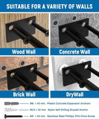 LEOPO Black 32-Pack 6 inch Floating Shelf Brackets, Hidden Shelf Bracket - Image 6