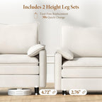 Vesgantti 142" Oversized Sectional Sofa Bed, 8-Seater Modular Sleeper Cloud - Image 3