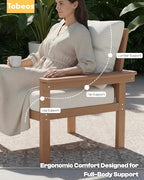 HDPE 3 Piece Patio Furniture Set, All-Weather Outdoor Couch Set - Image 3