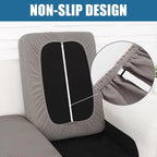Smiry Waterproof Couch Cushion Covers, Stretch Jacquard Thick Sofa Cushion - Image 3