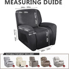 ANARACHON Recliner Chair Covers Leather Like, 4 Pieces Recliner Cover - Image 3