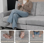 EASE MOOSE 88.5" Large Seat Velvet Loveseat Sofa, Soft Deep Seat Couches - Image 7