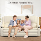 Yolsali 3-Seater Recliner Sofa, Manual Reclining Couch - Image 8