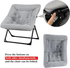 Comfy Saucer Chair for Adults, Soft Faux Fur Bedroom Chair, Accent Dorm Chairs - Image 8