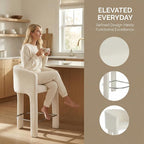 HNY Modern Counter Height Bar Stools Set of 4, 26”H Barrel Counter Stools - Image 3